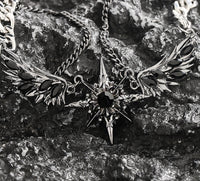 Star Double Layer Titanium Steel Necklace - image 5