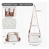 Crossbody Purses For Women Vegan Leather Travel Anti Theft Bags Guitar Strap Shoulder Purse With Built - image 6