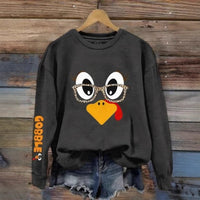 Women's Crew Neck Animal Print Sweatshirt - image 4