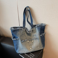 Ombre Denim Shoulder Bag - image 6