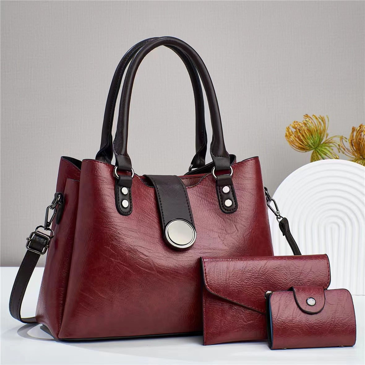 Shoulder Bag, Crossbody and Wallet 3-Piece Set - image 4