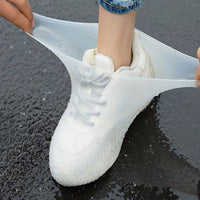3 Pairs One Size Thickened Latex Silicone Shoe Covers, Waterproof Rain Overshoes - image 4