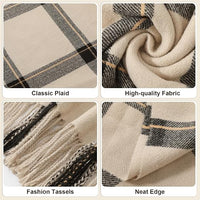 Women's Winter Scarf, Long Oversized Plaid Blanket Shawl Wrap For Cold Weather - image 5