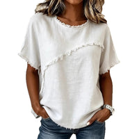 Women's Round-Neck Casual Loose Short-Sleeve Top - image 5