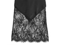 Lace Trim Satin Casual Dress - image 4