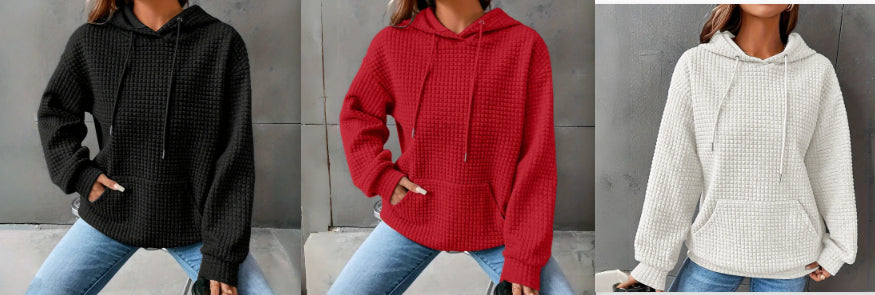 Women's Loose Fitting Hooded Long Sleeved Sweatshirt - image 11