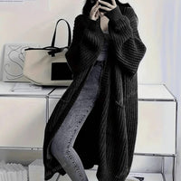 Women's Oversized Chunky Knit Long Cardigan with Pockets - image 4