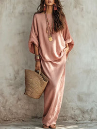 Loose Long Dress Two-Piece Set - image 11