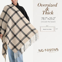 Women's Winter Scarf, Long Oversized Plaid Blanket Shawl Wrap For Cold Weather - image 4