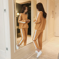 Loose Hooded Sweater Two-Piece Set - image 1