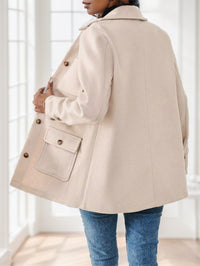 Casual Solid Color Multi-Pocket Jacket, Versatile For Autumn Winter - image 3
