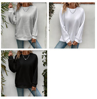 Women's Loose Sports Round Neck Sweatshirt - image 9