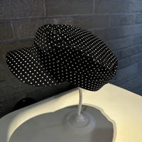 Dot Pattern Bow Tie Strap High-profile Appearance Level Sun Protection Baseball Cap - image 1