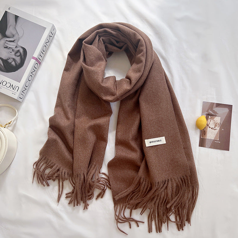 Thick Warm Tassel Shawl Scarf - image 9