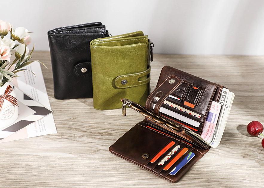Genuine Leather RFID Wallet with Tracker Holder - image 5