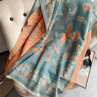 Cashmere-Feel Tassel Neck Warmer Scarf - image 7