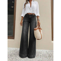 Vintage Washed Black Wide Leg Jeans - image 3