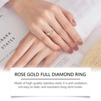 Rose Gold Ring Women's Light Luxury Jewelry Ring Fine Matching Niche - image 4