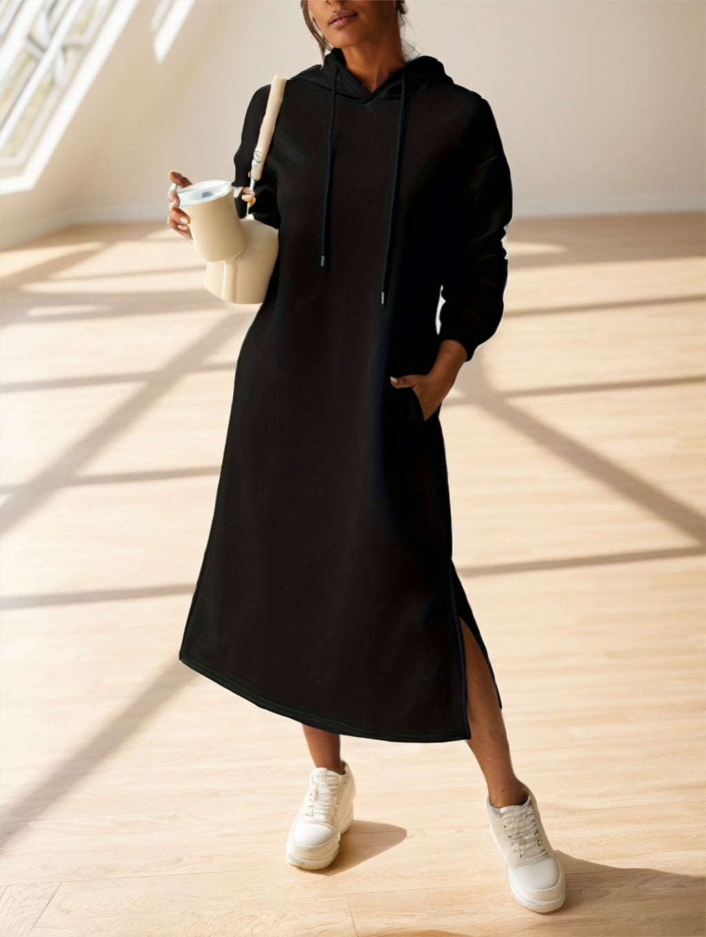 Polyester Women's Hoodie Dress - image 4