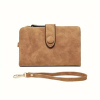 Women's Small Trifold Wallet, Matte Faux Leather - image 6