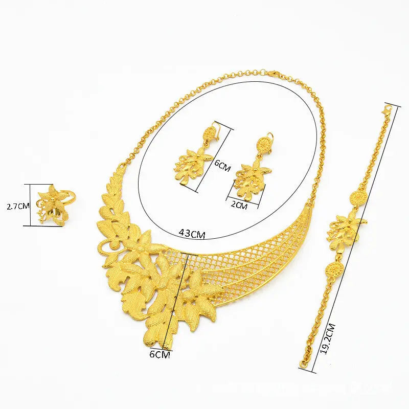 Juego de joyería chapado en oro - image 3