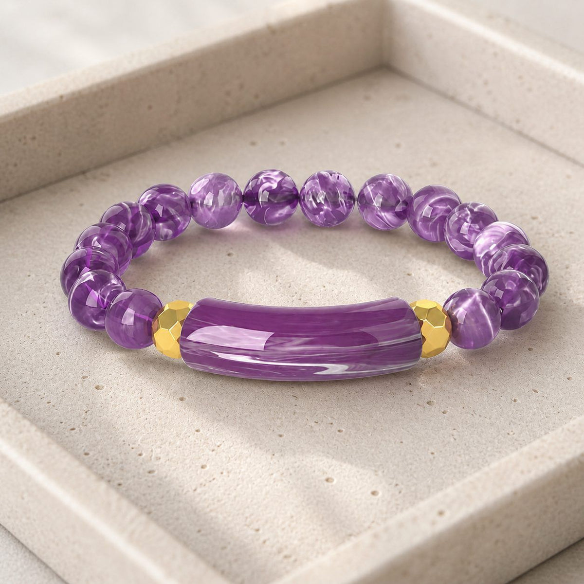 Purple Chip Bead Bracelet - image 8
