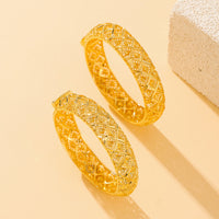18K Gold Four Leaf Clover Cuff Bracelet - image 4