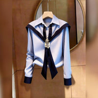 Women's Chic Striped Blouse - image 6