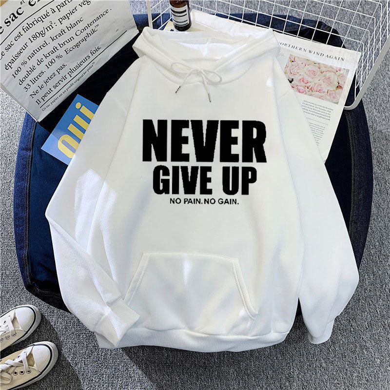 Women's Letter Print Hooded Sweatshirt