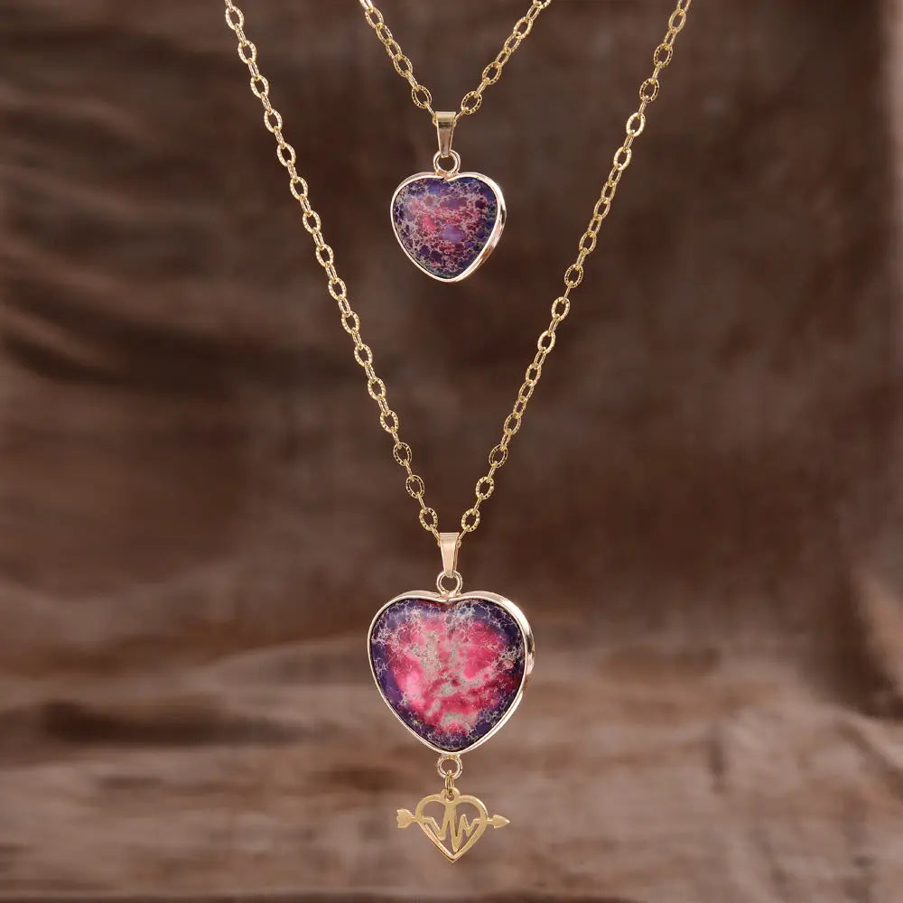 Collar con colgante de doble cadena y piedra de luna - image 6