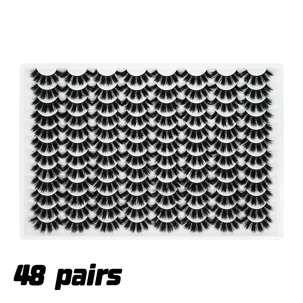 3D Faux Mink False Eyelashes - Style 10