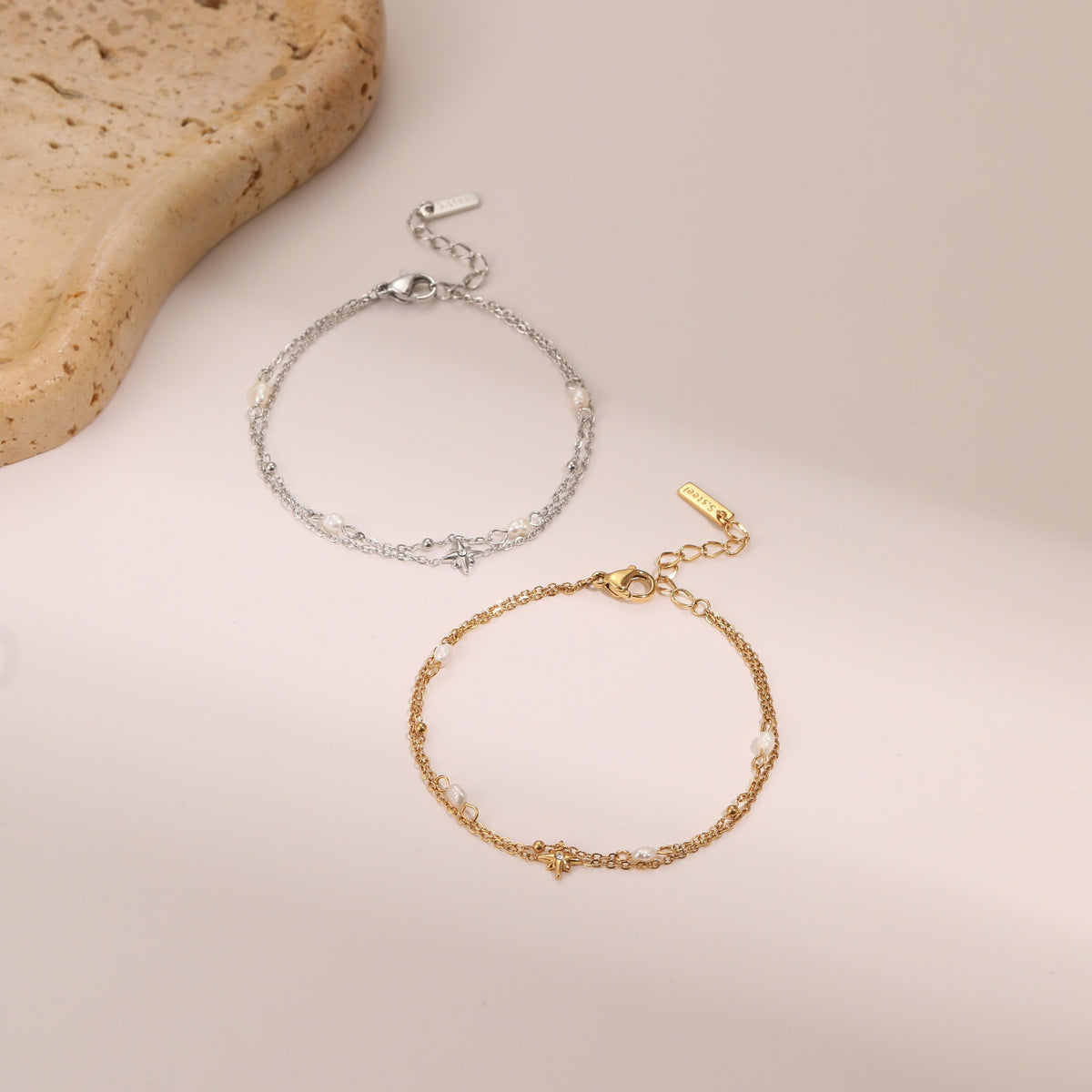 Layered Star & Pearl Necklace - image 7