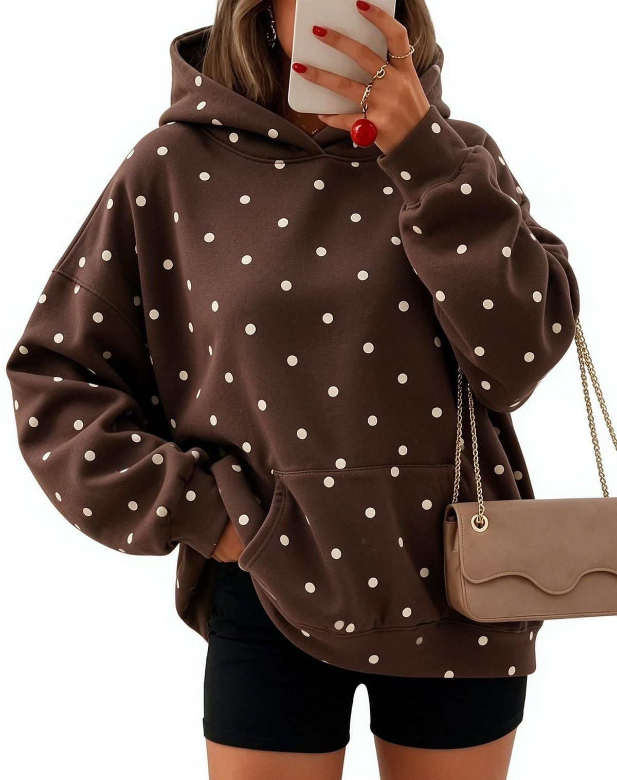 Women's Leopard Print Fleece-Lined Hoodie - image 11