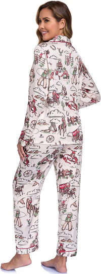 Pijama de manga larga con botones y bolsillo - image 7