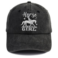 Horse Girl Vintage Washed Baseball Cap - image 3