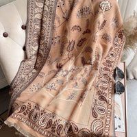 Cashmere-Feel Tassel Neck Warmer Scarf - image 8