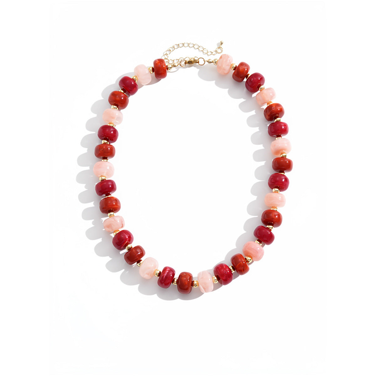 Acrylic Gradient Bead Clavicle Necklace - image 5