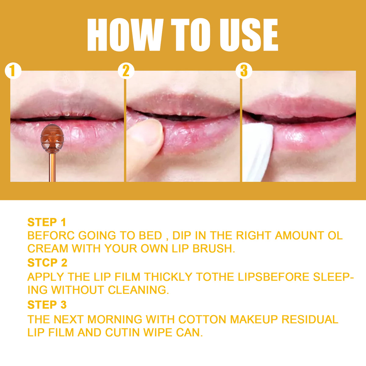 EELHOE Honey Lip Mask Moisturizing Exfoliating Lip Care Bee Lipstick - image 3