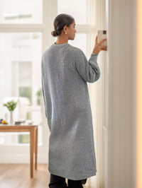 Women's Casual Solid Color Long Cardigan - image 7