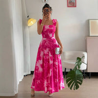 Women's Ruffle Trim Casual Maxi Dress - image 1