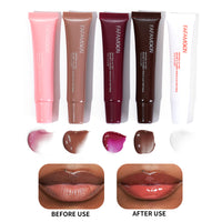 Glossy Lip Glaze Waterproof Long Lasting Lip Gloss Glossy Mirror Tea Red Liquid Lipstick Doodle Lip Korean - image 3