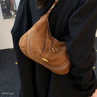 Minimalist Suede Shoulder Bag - image 3