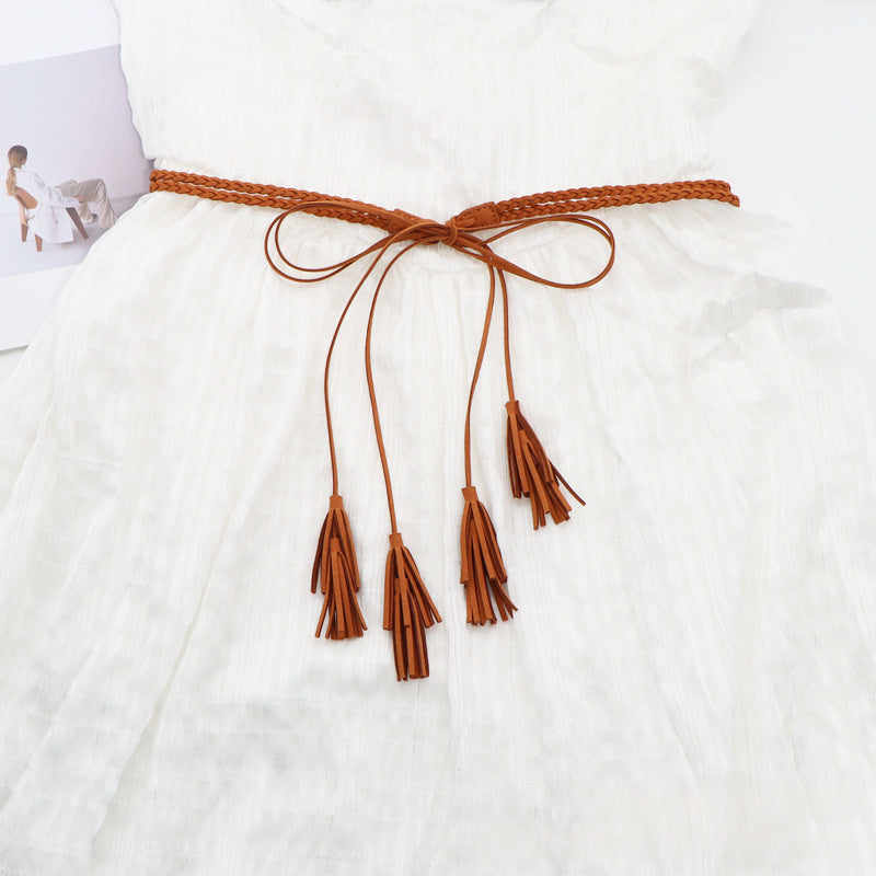 Women's Thin Braided Knot Belt - image 4