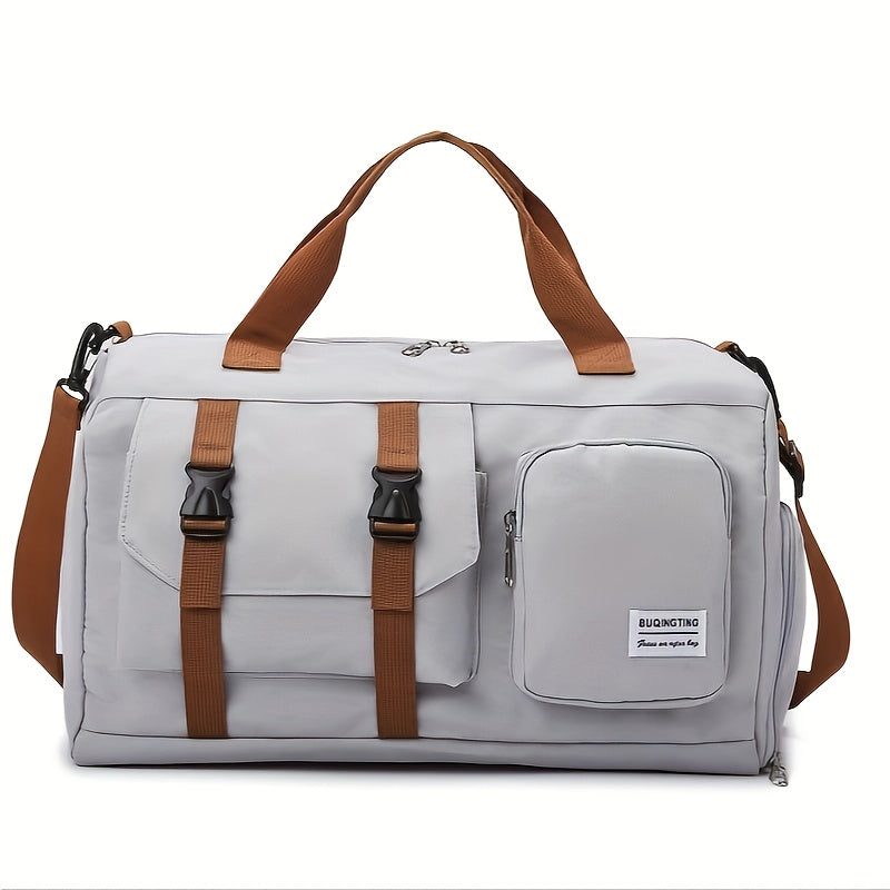 Women's Gym Duffel Bag with Shoe Compartment, Large Travel Weekender Bag with Crossbody Strap - image 2