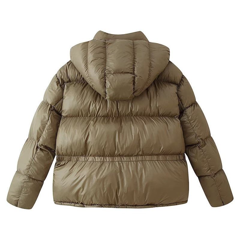 Women's Color Block Hooded Padded Coat - image 2