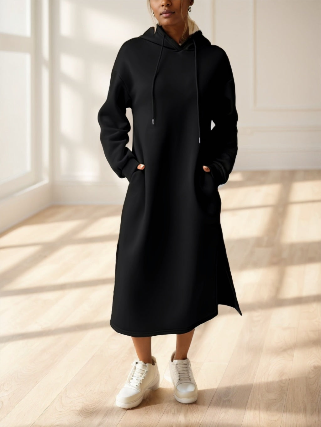 Polyester Women's Hoodie Dress - image 2