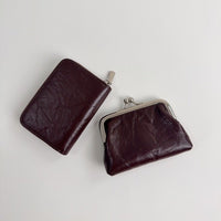 Retro Pleated Leather Coin Purse - image 3