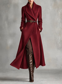 Women's Long Wrap Cape Collar Coat - image 7