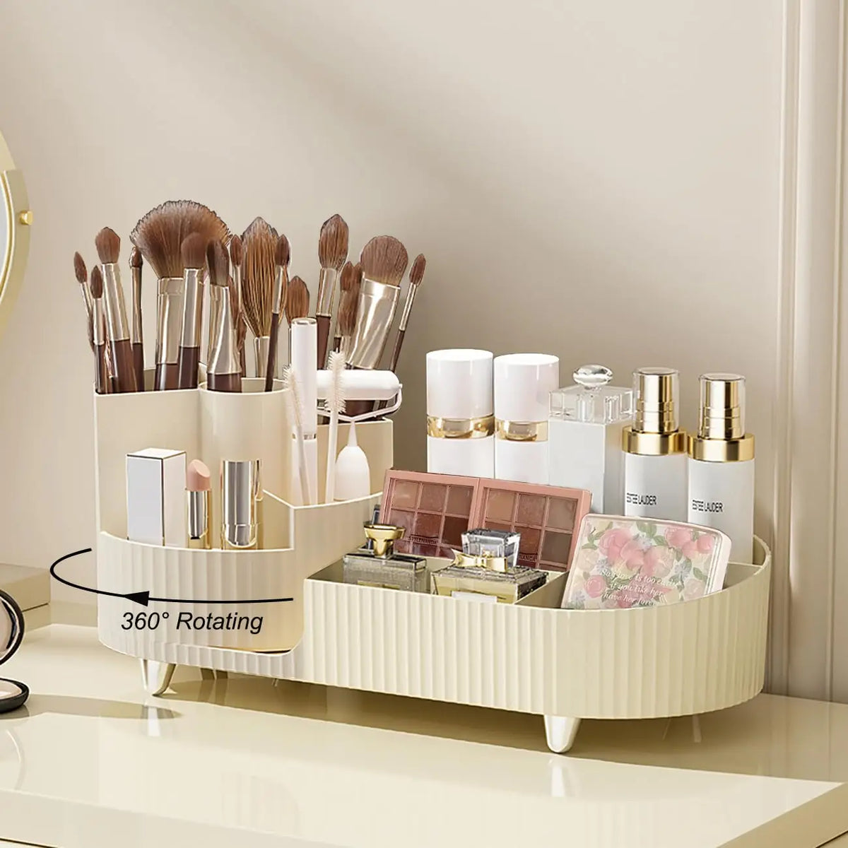 Organizador de maquillaje giratorio para encimera - image 1
