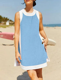 Women's Casual Multicolor Round Neck Sleeveless Top With Shorts Suit - image 8